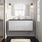 Modway Render 48" Wall-Mount Bathroom Vanity - White/Black-MDF and Particleboard
