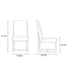 Manhattan Comfort Element 19.68" Modern Velvet Upholstered Dining Chair - Champagne-Upholstered in Luxurious Velvet with High Density Foam Filled Padding