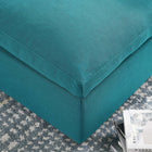 Modway Commix Down Filled Overstuffed Ottoman - Teal-Density Foam Seat