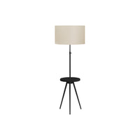 Monarch Specialties 63" H Contemporary Floor Lamp - Black Metal / Ivory / Cream Shade-A sleek and modern 66"h floor lamp in black metal topped with a contemporary drum shaped, linen ivory fabric shade and a base that has a stylish tripod design