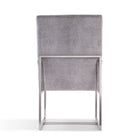 Manhattan Comfort Element 23.74" Modern Velvet Upholstered Dining Chair - Grey-Delivered to you Fully Assembled! No Assembly Required