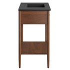 Modway Zaire 36" Bathroom Vanity - Walnut/Black-Ceramic Sink Basin