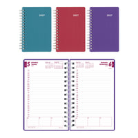 Brownline 2027 DuraFlex Daily Planner with Textured 2-Piece Poly Cover - 8" x 5" - Assorted-12-Month: January 2027 to December 2027