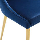 Modway Viscount Modern Accent Performance Velvet Dining Chair - Navy-Chair Weight Capacity: 300 lbs.