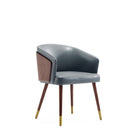 Manhattan Comfort Reeva 23.23" Modern Leatherette Upholstered Dining Chair - Walnut and Graphite Grey  - Set of 2-10