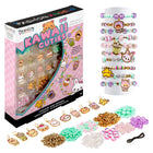 Fashion Angels Kawaii Cutie Charm Bracelet Kit -WHAT’S INCLUDED: 10 enamel charms with jump rings, assorted beads (1.76 oz / 50 g), 9 polymer beads, 20 specialty beads, 3 yd elastic string, and instructions
