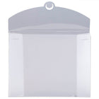 JAM Paper Plastic Portfolio with Hook Closure Medium - 6 1/2 x 9 1/2 x 1/4 - Clear Frost-Quantity: Sold Individually