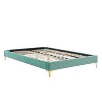 Modway Sutton Performance Velvet King Bed Frame - Mint-King Bed Frame