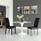 Modway Parcel Vinyl Dining Side Chair - Black - 2 Pack-Solid rubberwood legs