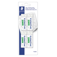 Staedtler PVC-Free Eraser Large - White - 4 Pack-White eraser, Block style