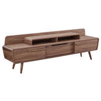Modway Omnistand 74" TV Stand - Walnut-Mid-Century Modern TV Stand