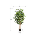 Monarch Specialties 83" Artificial Indoor Bamboo Tree - Floor - Black Pot-Made from the highest quality materials and requires no maintenance or watering, for a sustainable, environmentally friendly decorative accent that will last a lifetime