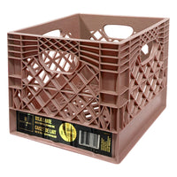 Modern Homes Milk Crate - 16 qt - Nude Pink-Lightweight and easy to carry with built-in handles