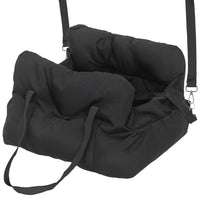 PawHut Dog Car Seat for Small Pets - Black-Features triple security system with non-slip bottom for a safer ride
