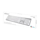 Adesso EasyTouch 730 Slim USB Keyboard with Built-In Hub - Canadian Bilingual English/French Layout - White-Canadian bilingual English/French layout