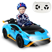 Gyrocopters Lamborghini Licensed Ride on Car for Kids - 12V Dual Motor - Car with Music, Remote Control - Blue-Built to meet rigorous international safety standards, including ASTM, SOR, CTC, CPC, EN 55014, CPSIA, EN71, and ISED certifications, ensuring trusted performance and child-safe engineering.