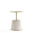 Manhattan Comfort Anderson 15.75" Modern Leatherette Upholstered End Table - Cream - Set of 2-Delivered to you Fully Assembled! No Assembly Required