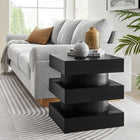 Modway Perpetuate Totem End Table - Black-Mango Wood and Plywood Construction