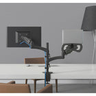 ShoppingAll Fully Adjustable Dual Monitor Stand Arm Mount and Laptop Trad Adapter - Black-Mount can be fixed by C-clamp (max thickness 3.35") OR grommet installation (max thickness 2.36") on any working surface