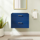 Modway Daybreak 24" Wall-Mount - Blue-Full-Extension Drawers