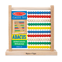 Melissa & Doug Abacus-Traditional abacus wooden bead counting frame with brightly colored wooden beads