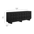 Modway Knox 71 Inch TV Stand - Black-Wood Blend Construction