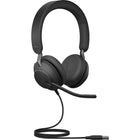 Jabra Evolve2 40 SE Stereo USB-C Wired On-Ear Headset with Extension Cable - Unified-Noise Isolation with Angled Earcup