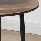 HOMCOM 31.5" Round Industrial Dining Table for 4 - Rustic Brown-Weight Capacity: 132 lb (60 kg)