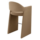 Modway Talia 41" Performance Velvet Bar Stool - Taupe-Floor Protecting Foot Pins