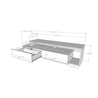 Nexera Tonik 72" TV Stand With 2 Drawers - Nutmeg/Greige-Top quality melamine finish, which is scratch, stain and water-resistant for your every day purpose. 