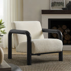 Modway Sereno Boucle Accent Chair - Cream Black-Dense Foam Padding