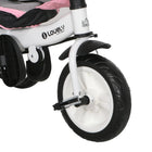 Qaba 6-in-1 Toddler Tricycle Stroller with Basket and Canopy - Pink-Robust steel frame ensures longevity and resilience in play 