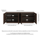 Hudson&Canal Molly Rectangular Fluted TV Stand for TV's up to 75" - Brown Oak-Product Dimensions: 68" L x 15" W x 24" H