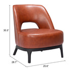 Zuo Mistley Accent Chair - Brown-3 year limited warranty