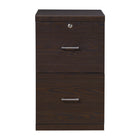 Office Star Alpine 2-Drawer Vertical Filing Cabinet - Espresso-Locking top drawer
