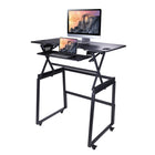 Rocelco 46" Deluxe Adjustable Height Desk Riser and Floor Stand Bundle - Black-8