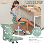 Homy Casa Colorful Fabric Teen Task Chair - Aqua Green-Smooth-Rolling Casters: Equipped with smooth-rolling casters, this chair allows for effortless movement across different surfaces