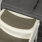 PawHut Foldable 3-Step Pet Stairs with Non-slip Treads - Cream-Material: PP 