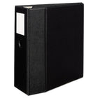 Avery Heavy Duty Binder, 5" Sized One Touch Locking D Rings, Black, (79996)-PVC Free polypropylene, linen pattern