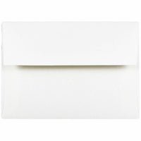 JAM Paper A2 Strathmore Invitation Envelopes - 4.375" x 5.75" - Bright White Wove - 50 Pack (191151I)-Bright White Wove