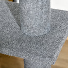 PawHut 100" Floor-To-Ceiling Cat Tree with 3 Perches - Grey-Material: E1 Grade Particle Board and Plush 