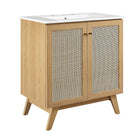 Modway Soma 30" Bathroom Vanity - Oak/White-MDF and Particleboard