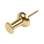 JAM Paper Colourful Push Pins - Gold - 100 Pack-Used to pin important papers or pictures to Bulletin Boards, Cork Boards, Calendars, and Walls