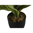 Monarch Specialties 17" Artificial Indoor Dracaena - Table - Black Pot-No assembly required: product dimensions: 17 in. L x 16 in. W x 17 in. H