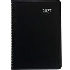 Staples 2027 Weekly/Monthly Planner - 8" H x 4-7/8" W - Black - Bilingual-14 months: December 2026 - January 2028