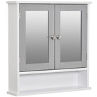 Kleankin Medicine Cabinet with Mirror - Grey-Elegant design, great for kitchen, bathroom and more