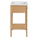 Modway Zaire 30" Bathroom Vanity - Natural/White-Ceramic Basin