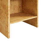 Modway Hudson 1-Drawer Burl Wood Nightstand With Shelf - Natural-8