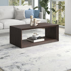 Hudson&Canal Osmond 48"W Rectangular Coffee Table - Alder Brown-Features easy assembly