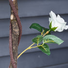 Outsunny 3' Decorative Artificial Rose Tree with Realistic Flowers - White-No assembly required